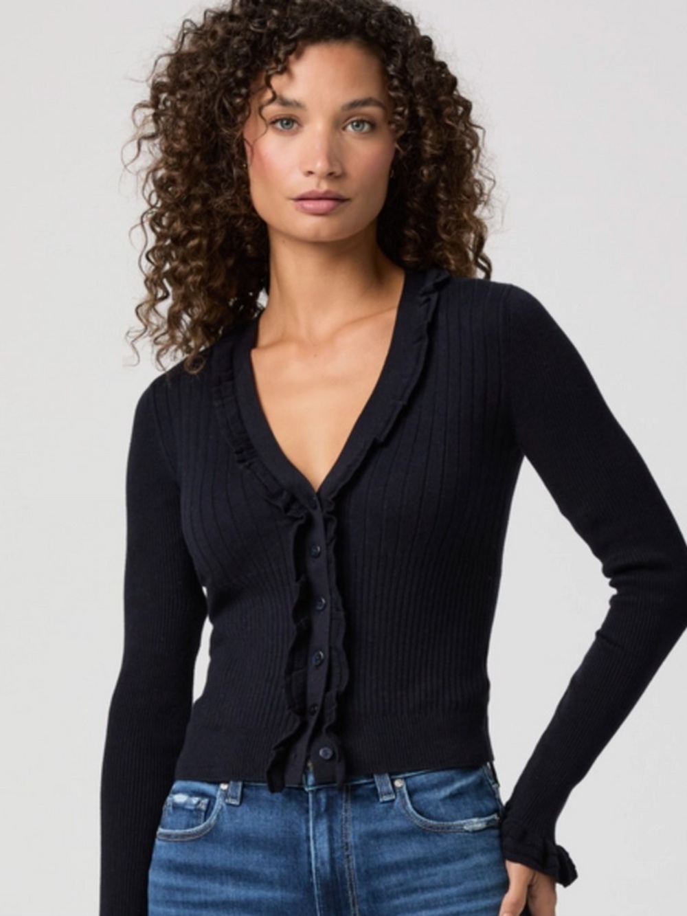 PAIGE - Demetra Cardigan in Deep Navy Small NWT